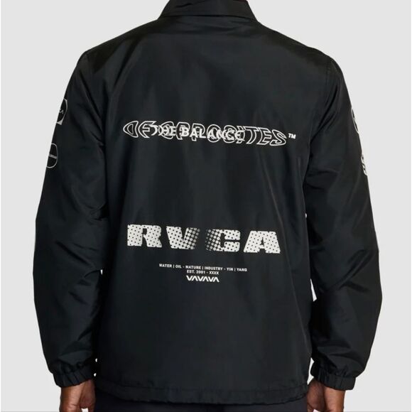 RVCA Radiate Windbreaker Coaches Jacket - Picture 3 of 5